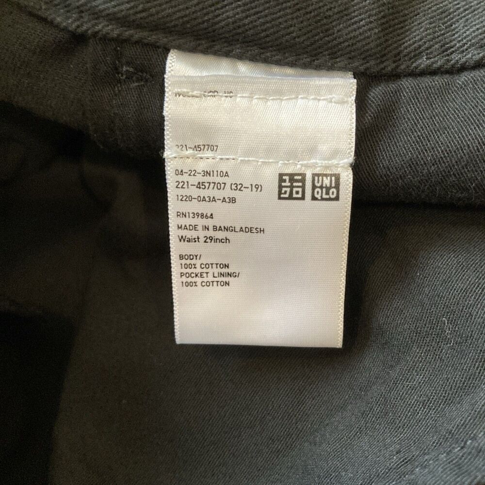 Uniqlo Womens Shorts 29 Waist Black Jean Denim High Waist Boyfriend Classic - Picture 10 of 10
